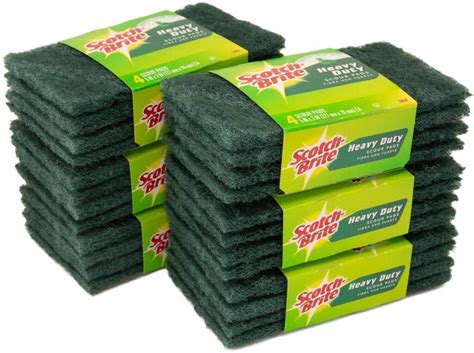 Scotch Brite 24 Pack 3m Heavy Duty Scour Pads For Tough Cleaning Home