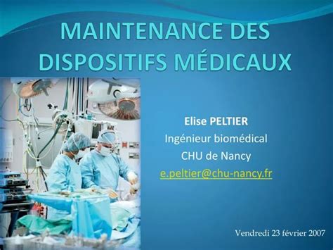 Ppt Maintenance Des Dispositifs MÉdicaux Powerpoint Presentation