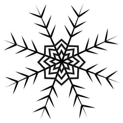 Dessin De Contour De Contour D Un Flocon De Neige Abstrait Dans Un