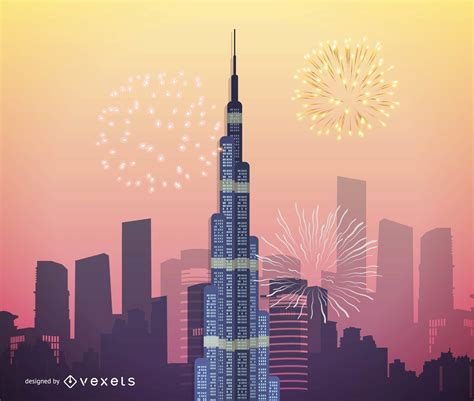 Burj Khalifa Vector Art Dubai Highest Skyscraper Vector Download