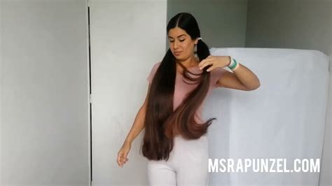 MsRapunzel Long Haired Latina Flaunts Her Hip Length Hair YouTube