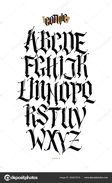 Gothic Calligraphy Letters A Z