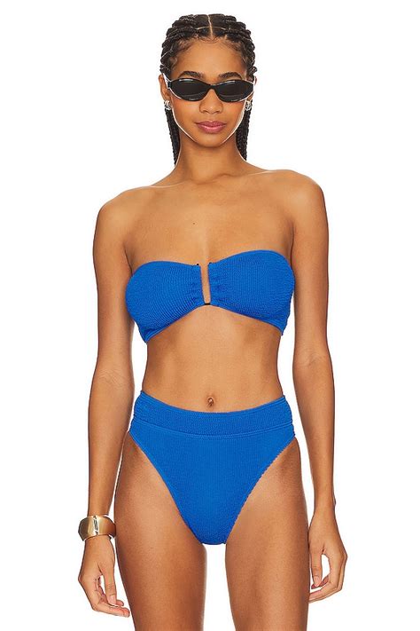 Bond Eye Blake Bandeau Bikini Top In Cobalt Recycled Revolve