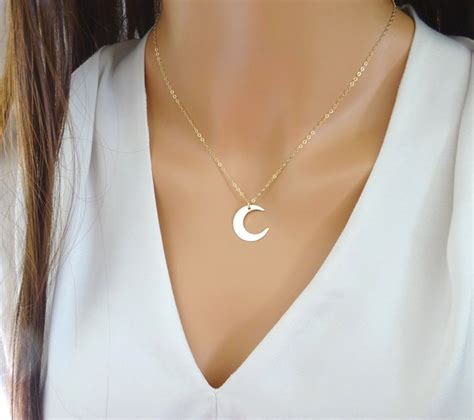 Crescent Moon Necklace Upside Down Moon In Sterling Silver Or Etsy