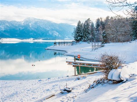 Forggensee in winter stock photo. Image of recreation - 205997814