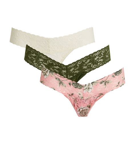 Hanky Panky Lace Low Rise Thongs Pack Of 3 Harrods US