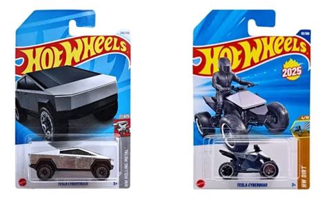 Hot Wheels Pack Tesla Cybertruck Y Tesla Cyberquad Plateado Cuotas