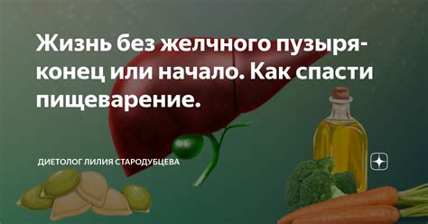 Жизнь без желчного пузыря- конец или начало. Как спасти пищеварение ...