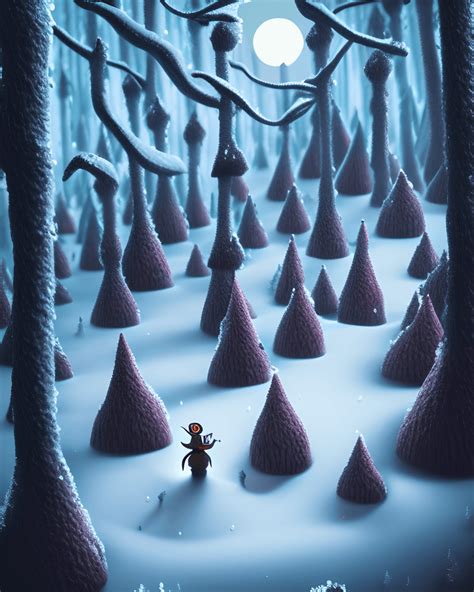 A High Quality Detailed Tim Burton Claymation of a Forest · Creative ...