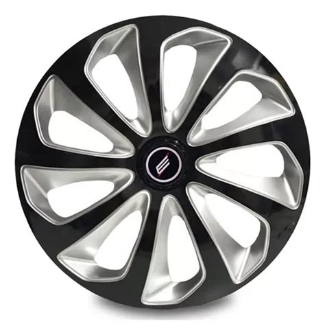 Calota Velox Esportiva Aro 13 Black Silver Fiat Palio Uno