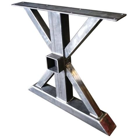 Counter Height Tall Steel Trestle Table Legs With Crossbeam