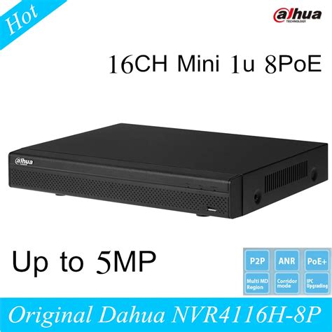 Original CCTV Dahua NVR4116H 8P 16CH Network Video Recorder Support