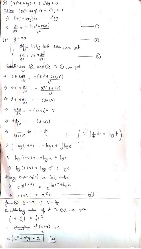 [solved] Differential Equation Homogeneous Show Straightforward