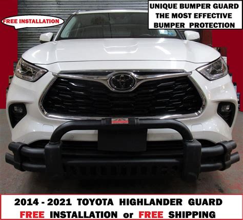 FOR 2014 2025 TOYOTA HIGHLNDER S S Or BLACK BUMPER GUARD PROTECTOR