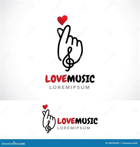 Love Music Logo Design Template Stock Illustration Illustration Of Business Emblem 300236581