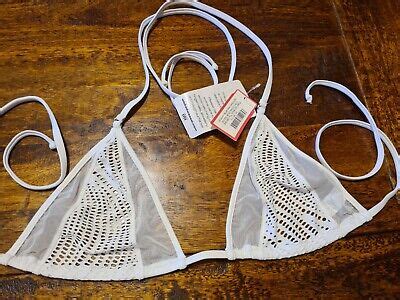 New Wicked Weasel 306 Caribbean Sea Mesh Bikini Tri Top White XXLarge