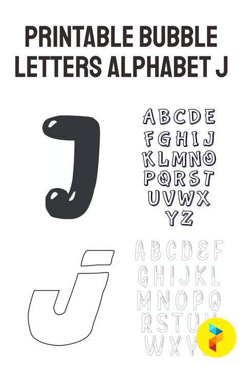 Best Printable Bubble Letters Alphabet J Printablee Hot Sex Picture