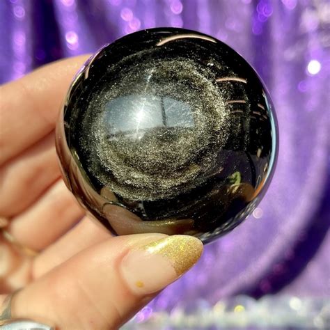 Sage Goddess Gemstone Sale Silver Sheen Obsidian Sphere