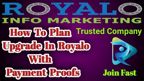 How To Plan Update In Royalo With Payment Proofs Adswatchingjobs