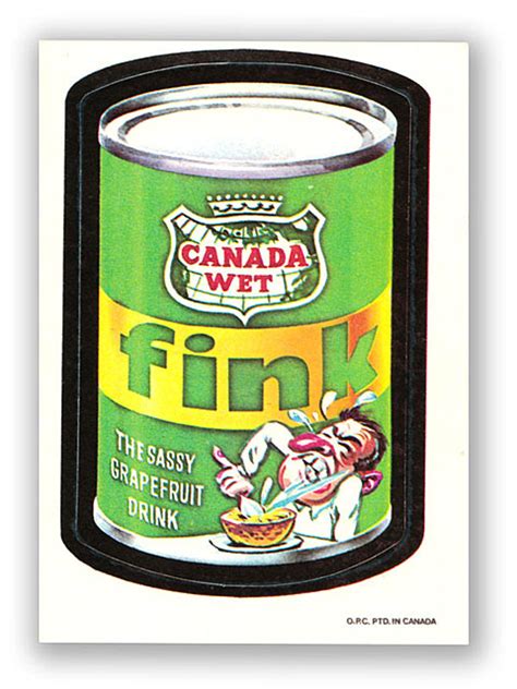 Wacky Packages 1st OPC Series 1973 Sticker Fink White Back