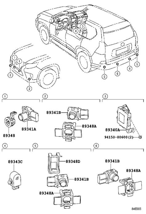 Lexus GX 460 Parking Aid Sensor Retaining Ring Front Rear