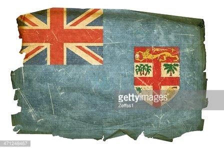 Fiji Flag Old, Isolated On White Background Stock Clipart | Royalty ...