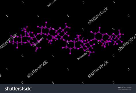 Molecular Structure Hyaluronic Acid Sequence Four Stock Illustration