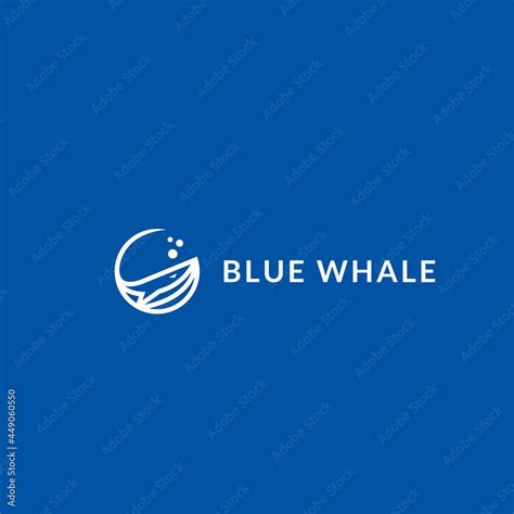 blue whale vector logo design logo template Stock Vector | Adobe Stock