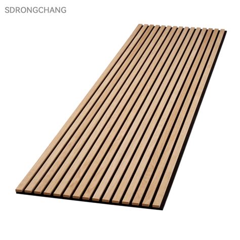 Rongchang 3D Exhibition Soundproofing Wooden Slats Wall Covering MDF