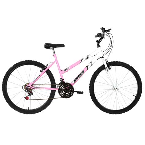 Bicicleta Aro Ultra Bikes Bicolor Marchas Rosa Beb E Branco