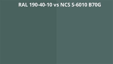 Ral 190 40 10 Vs Ncs S 6010 B70g Ral Colour Chart Uk