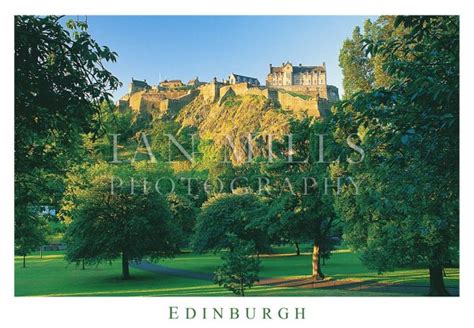 Edinburgh Castle From Princes St Gardens Postcard H Std Im Ian