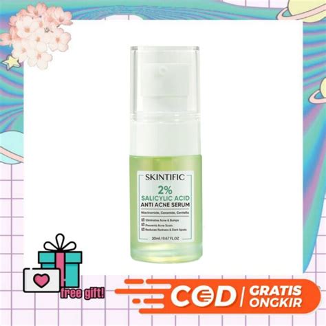 Jual Skintific Anti Acne Serum Acne Spot Treatment 2 Salicylic Acid 20ml Shopee Indonesia