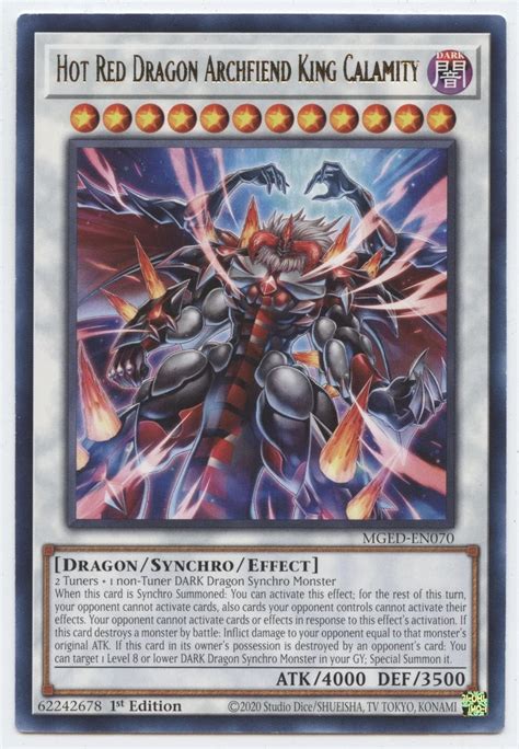 Amazon Hot Red Dragon Archfiend King Calamity MGED EN070 Rare