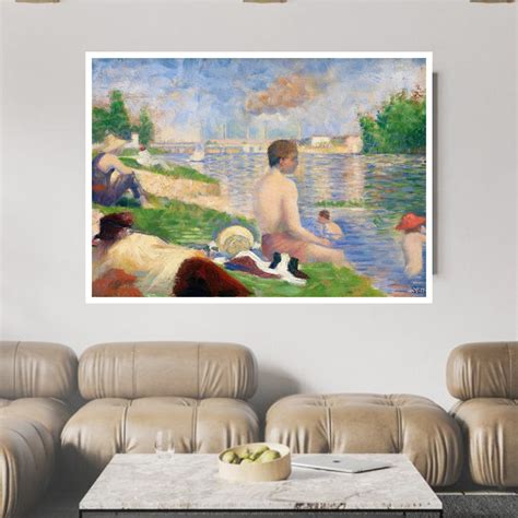 Georges Seurat S Bathers At Asni Res Famous Etsy