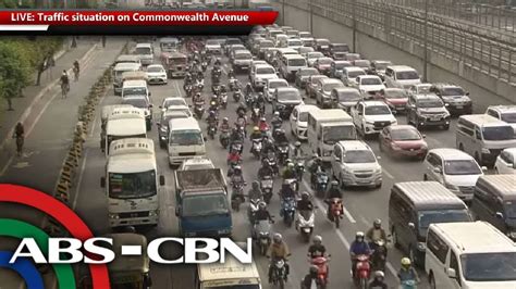 Live Traffic Situation On Commonwealth Avenue Abs Cbn News Youtube