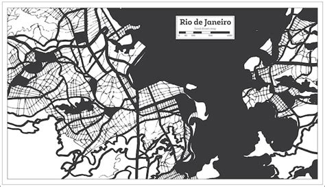 Premium Vector Rio De Janeiro Brazil City Map In Black And White