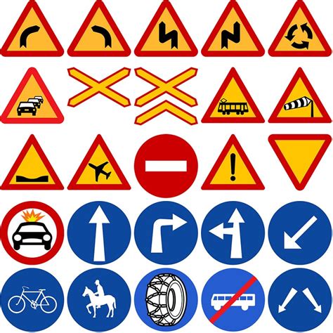 Road Signs In Greece Free Vector Images On Creazilla