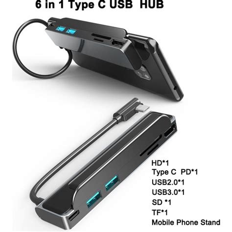 Jingyi Tip C Hub Usb Den Oklu Hdmi Uyumlu Usb Rj Karter Okuyucu