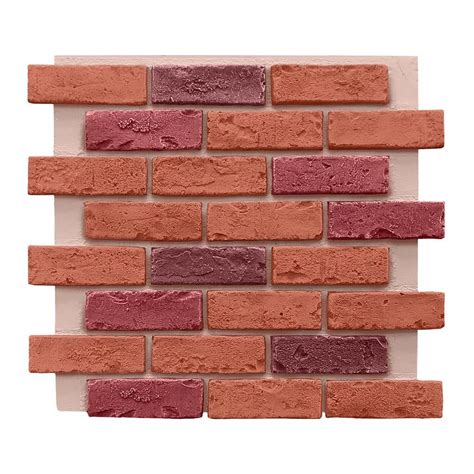 GenStone Multi-Color Brick 22-1/2 in. x 22-1/4 in. Brick Veneer Siding Full Panel EAMHP - The ...