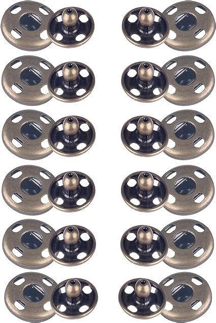 Meikeer Sets Sew On Snap Buttons Brass Snap Fastener Buttons For