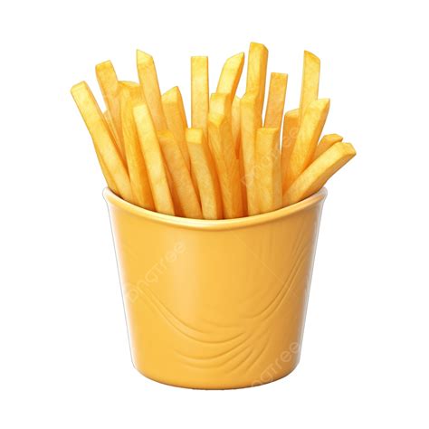 Ilustração 3d De Batatas Fritas Png Png Batatas Fritas Comida Rápida Png Imagem Para