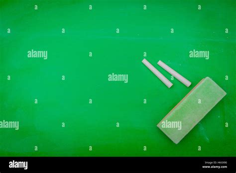 Green Blank Chalkboard Stock Photo Alamy