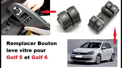 Aouter Ou Remplacer Bouton Leve Vitre Chrome Pour Golf 5 Et Golf 6