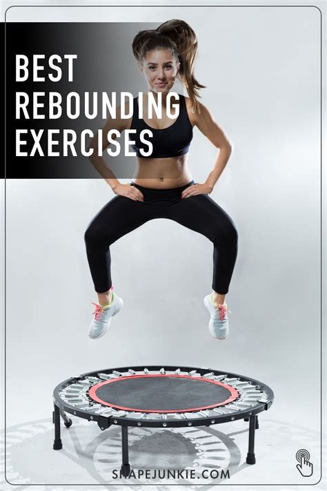 A Woman Jumping On A Trampoline With The Words Best Re Grounding Exercises