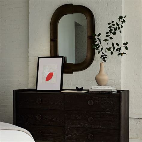 Modern Artful Bronze Wall Mirror West Elm