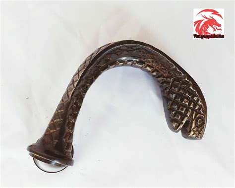 Vintage Brass Snake Head Handle For Wooden Walking Stick Cane Only