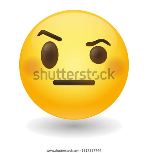 Raised Eyebrow Emoji Vector Art Illustration Stock Vector Royalty Free