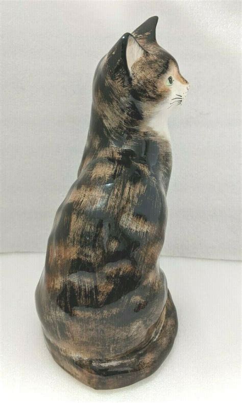 ZX BABBACOMBE DEVON Pottery Ginger Tabby Cat 8 25 Tall Sitting