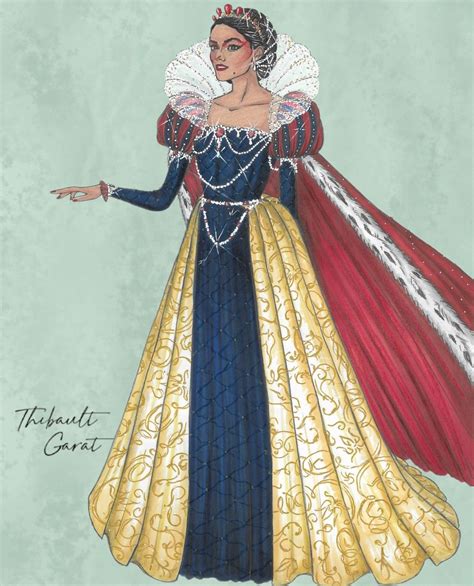 Rachel Zegler as Snow White Costume Design Illustration